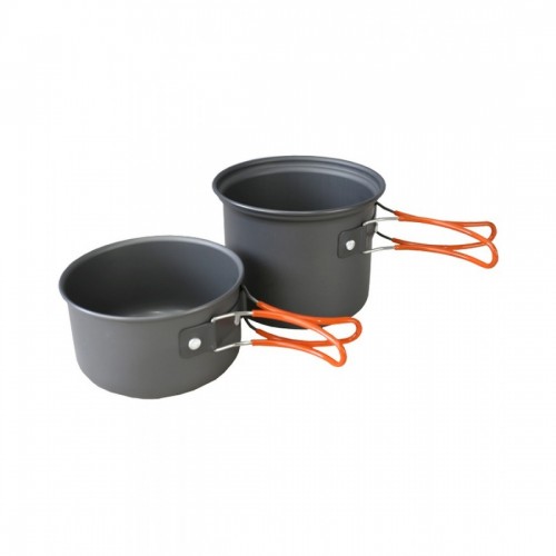 Kombat UK Anodised Cook Set, Ideal for backcountry adventures or on-the-go meals, this lightweight two-piece cook set is designed for efficiency and convenience