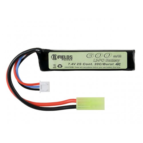 7.4v 600mAh Lipo (Stick), These Lipo batteries are designed for spatially limited airsoft devices, and are extremely compact