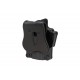 Mega-Fit Optics universal holster Black, Designed for shooters who expect versatility and precise weapon control, the Mega-Fit Optics holster fits a wide range of pistols from Glock, Beretta, Sig Sauer, Taurus, and more—even when equipped with optics or e