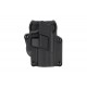 Mega-Fit Optics universal holster Black, Designed for shooters who expect versatility and precise weapon control, the Mega-Fit Optics holster fits a wide range of pistols from Glock, Beretta, Sig Sauer, Taurus, and more—even when equipped with optics or e