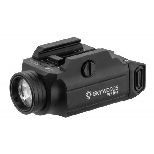 Typhon red laser lamp 510 lumens, The SKYWOODS Typhon laser flashlight is a compact, rail-mounted illumination unit designed for pistol and compact replica setups