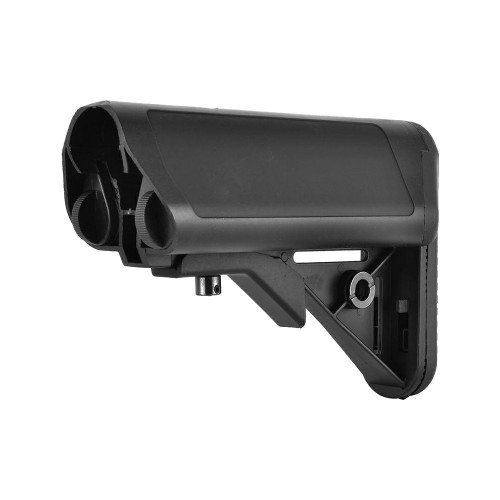 GOLDEN EAGLE CRANE RETRACTABLE STOCK BLACK GOLDEN EAGLE CRANE RETRACTABLE STOCK BLACK, The Golden Eagle Crane Retractable Stock is a classic, ergonomic replacement stock built for M4 and AR-15 style airsoft rifles