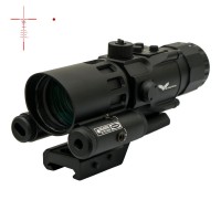 JS-TACTICAL PRISME SCOPE 4X32 WITH RED LASER BLACK