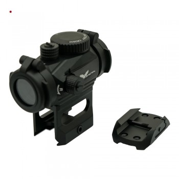 JS-TACTICAL RED DOT BLACK T1 STYLE WITH HIGH AND LOW MOUNT