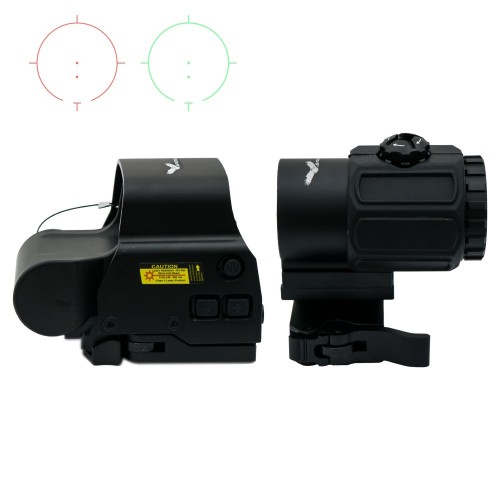 JS-TACTICAL RED DOT WITH 3X MAGNIFIER BLACK