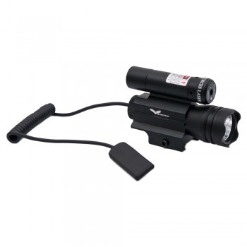 JS-TACTICAL LED FLASHLIGHT WITH RED LASER