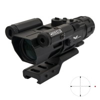 JS-TACTICAL PRISME SCOPE 4X32 WITH RED LASER BLACK