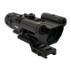 JS-TACTICAL PRISME SCOPE 4X32 WITH RED LASER BLACK, The JS-Tactical Prisme Scope 4X32 With Red Laser is a durable and compact optic designed for tactical and airsoft setups, offering a clear sight picture and enhanced aiming support in a lightweight desig