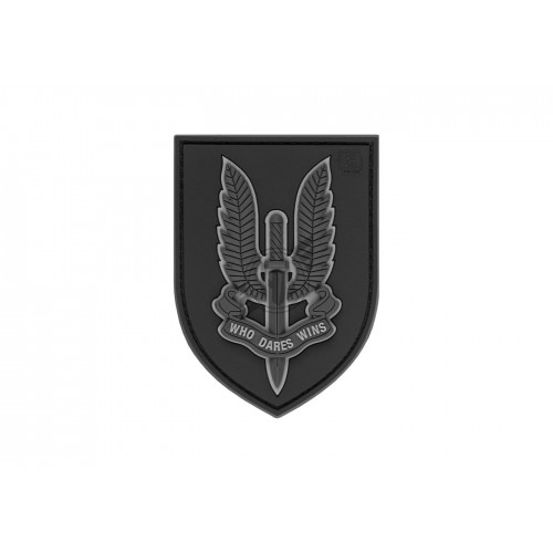 SAS Patch (Black), Morale Patches are velcro patches designed to offer a bit of flair and humour, ideal for mounting on bags, tactical vests, or pretty much anywhere there's a spare section of velcro