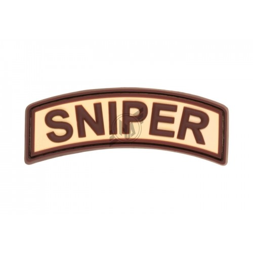 Sniper Tape Patch (Desert), Morale Patches are velcro patches designed to offer a bit of flair and humour, ideal for mounting on bags, tactical vests, or pretty much anywhere there's a spare section of velcro