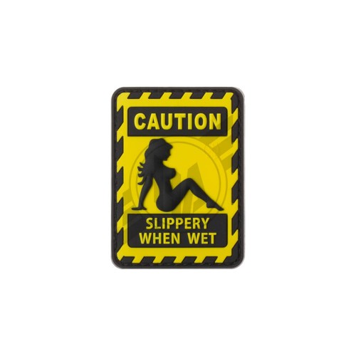 Slippery When Wet, Morale Patch with velcro backing (hook side) - suitable for tactical bags, UBACS shirts, cases, baseball caps etc