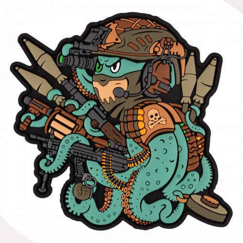Brand Element Octopus (Green) Patch, The “Octopus” 3D PVC patch symbolizes strength, adaptability, and relentless determination