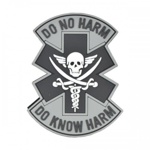 Emerson Gear Do No Harm Patch, Morale Patches are velcro patches designed to offer a bit of flair and humour, ideal for mounting on bags, tactical vests, or pretty much anywhere there's a spare section of velcro