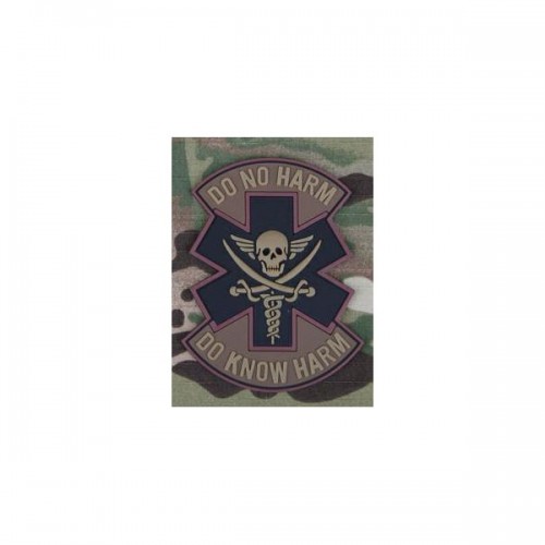 Emerson Gear Do No Harm Patch, Morale Patches are velcro patches designed to offer a bit of flair and humour, ideal for mounting on bags, tactical vests, or pretty much anywhere there's a spare section of velcro