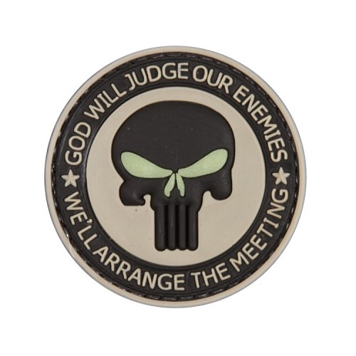 God will Judge our Enemies Patch, Morale Patch with velcro backing (hook side) - suitable for tactical bags, UBACS shirts, cases, baseball caps etc