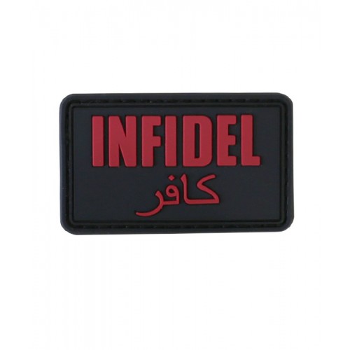 Infidel Patch, Morale Patch with velcro backing (hook side) - suitable for tactical bags, UBACS shirts, cases, baseball caps etc