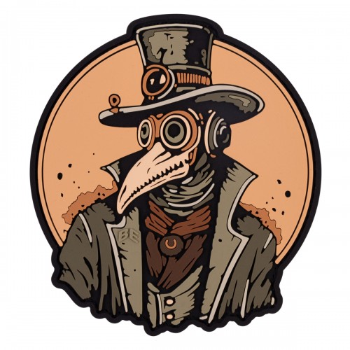 Brand Element Plague Doctor Patch, The “Plague Doctor” PVC patch features the iconic historical figure known for its distinctive mask and cloak, an image that has become widely recognized in art, media, and collectible design