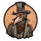 Brand Element Plague Doctor Patch, The “Plague Doctor” PVC patch features the iconic historical figure known for its distinctive mask and cloak, an image that has become widely recognized in art, media, and collectible design