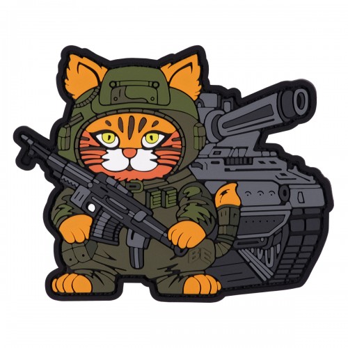 Brand Element 'Kit-tankist' Patch, The “Kit-tankist” PVC patch is a playful yet bold design symbolizing courage, determination, and readiness for any challenge