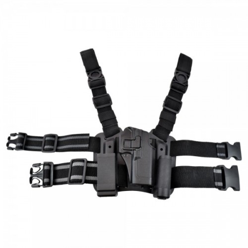 ROYAL DROP LEG HOLSTER FOR GLOCK G17 BLACK, Keep your primary sidearm ready for rapid deployment with the Royal Tactical Drop-Leg Holster