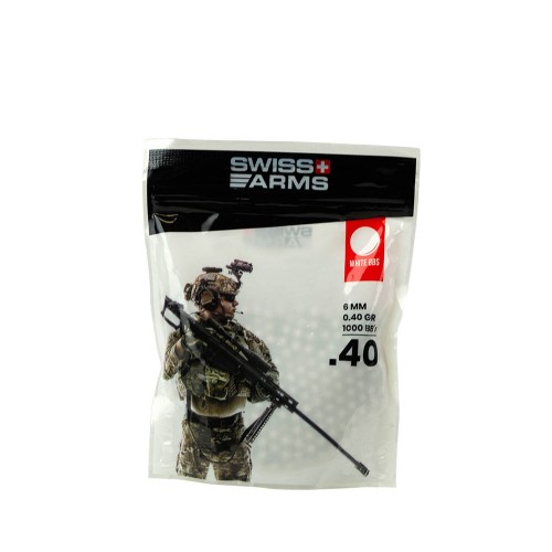 Swiss Arms BB's (0.40g) (1,000 Rounds), Heavyweight BB's from the renowned Swiss Arms brand - these 1,000 BB packets were designed with snipers in mind