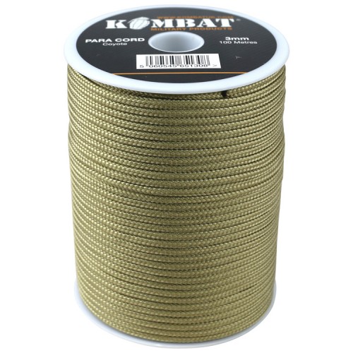 Paracord Reel 3mm (100m) (Coyote), Paracrod is incredibly useful, thanks to its low profile, and high strength