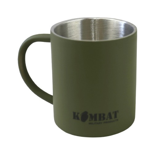 Kombat UK Stainless Steel Mug (OD), Manufactured by Kombat UK, this stainless steel mug has a capacity of 330ml, and has double-wall insulation, making it ideal for both hot and cold drinks
