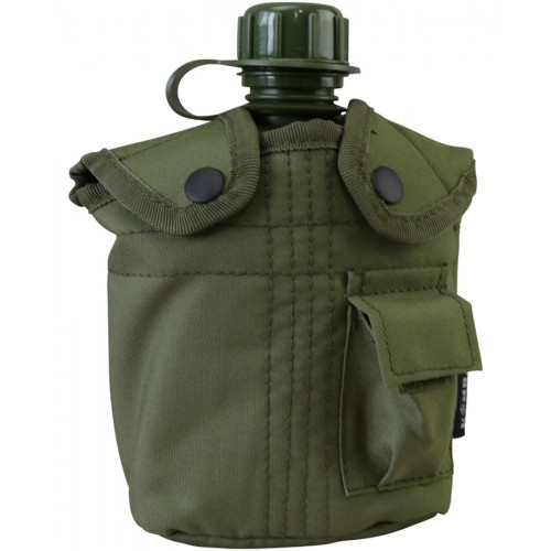Tactical Water Bottle w/Pouch (OD), Manufactured by Kombat UK, this tactical water bottle will help keep you hydrated in the field