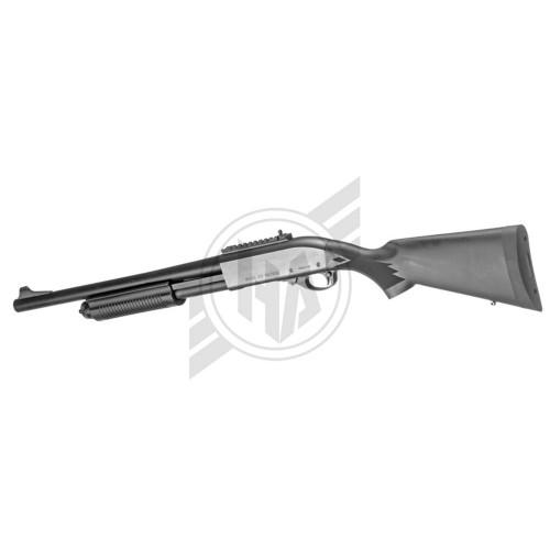 Tokyo Marui Remington M870 (BK), Get ready to dominate the field with the TM M870 Tactical—a powerful gas shotgun built for close-quarters action