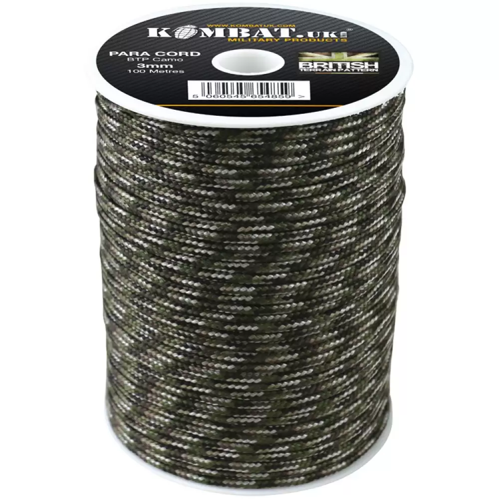 Paracord Reel 3mm (100m) (BK)  FREE Delivery over €50 (ROI)