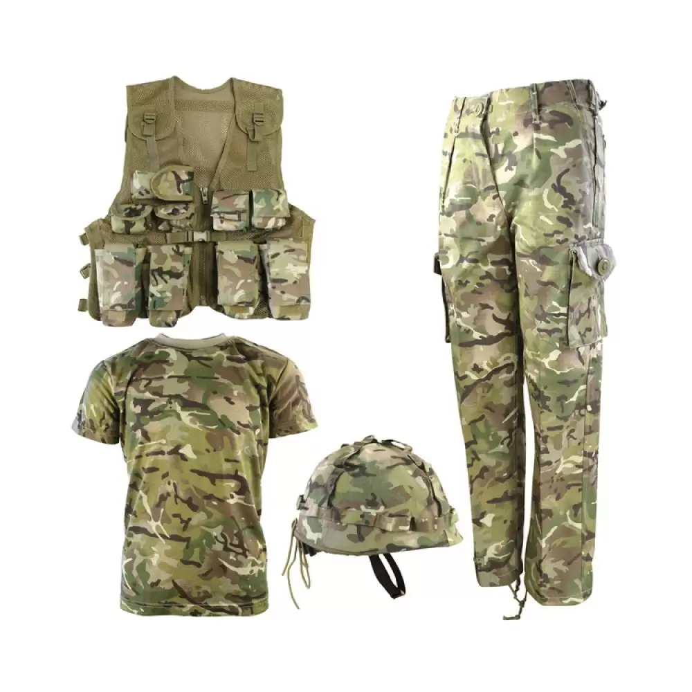 New Kids Army Military Tactical Camouflage Soldier Dress Up Adjustable Holster 