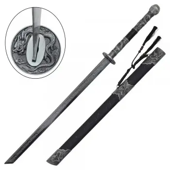 TRADITIONAL TANG DYNASTY SWORD (SILVER ACCENTS)