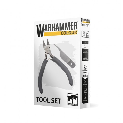 Warhammer Colour Tool Set, The Warhammer Colour Tool Set provides the essential equipment needed to prepare your miniatures for assembly and painting