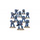 Warhammer 40,000 - Space Marines Intercessor Squad, Primaris Intercessors are a foundational infantry unit for the Space Marines, clad in advanced Mk X Tacticus armor that perfectly balances protection and mobility