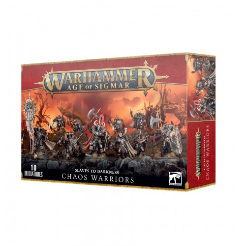 Warhammer Age of Sigmar - Slaves to Darkness Chaos Warriors, Chaos Warriors serve as a dreaded scourge across the Mortal Realms, their figures encased in thick, hellforged iron and invigorated by malevolent dark blessings
