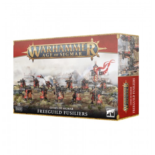 Warhammer Age of Sigmar - Cities of Sigmar Freeguild Fusiliers, Hold the line with the disciplined Freeguild Fusiliers, elite blackpowder infantry renowned for their unwavering defensive formations